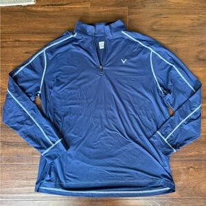 Men’s Callaway golf qtr zip size large navy blue